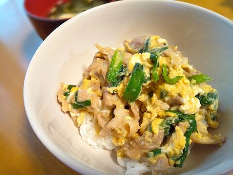 簡単＊スタミナ豚ニラ玉丼♪